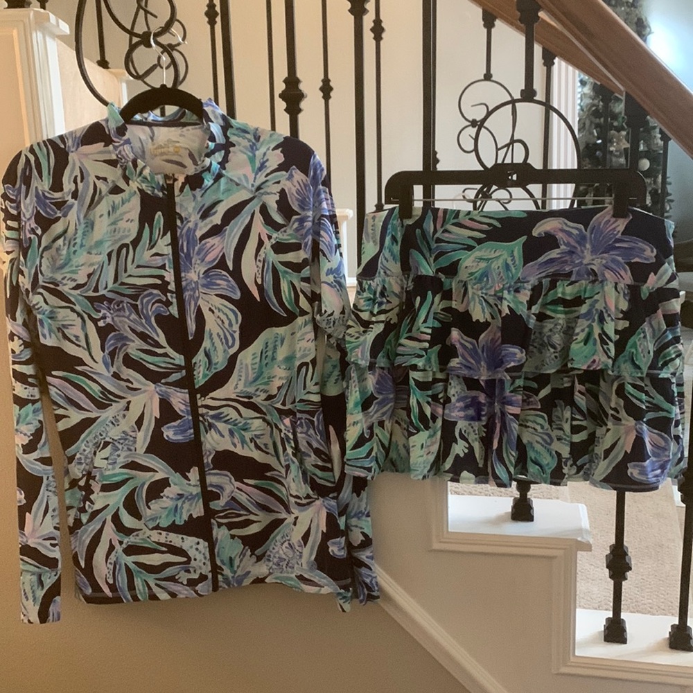 Lilly Pulitzer Luxletic XL jacket and skirt